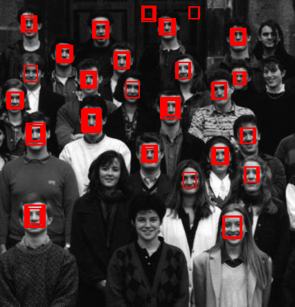 Detected faces in group photo