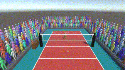 first person virtual reality volleyball game